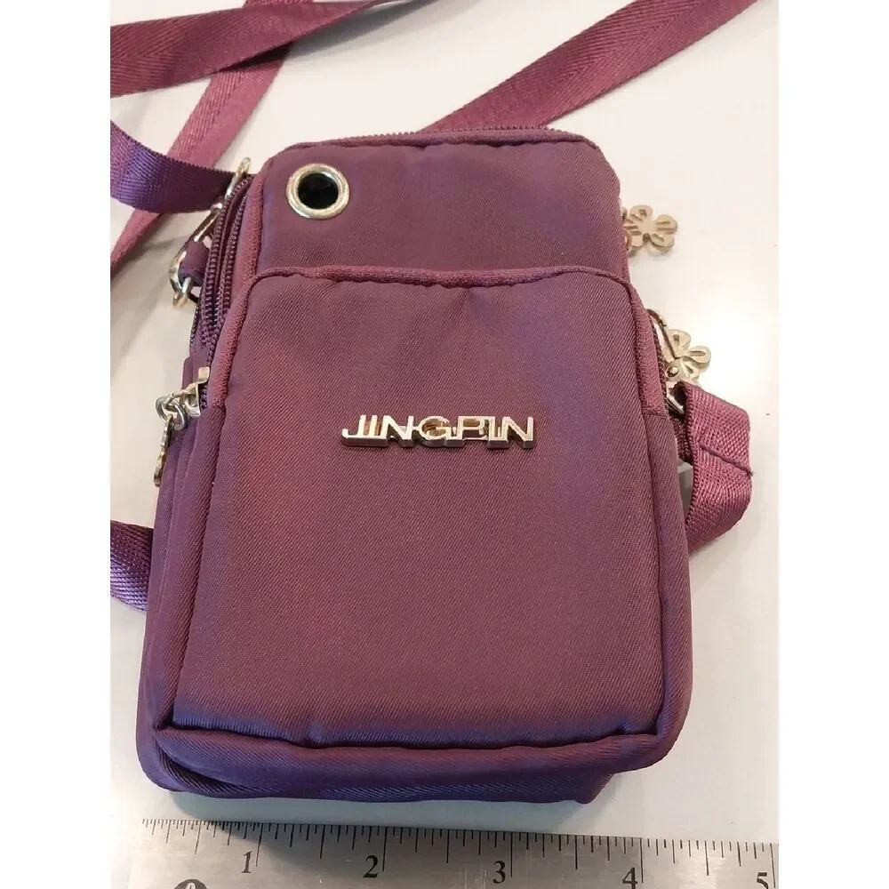 Women's Jingpin  Phone Case Pouch with Teal Interior and Burgundy Exterior...New
